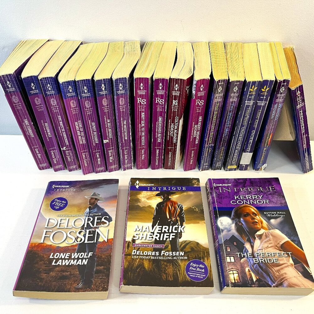 Lot of 20 Paperback "Harlequin Intrigue" Romance Novels - Good condition!